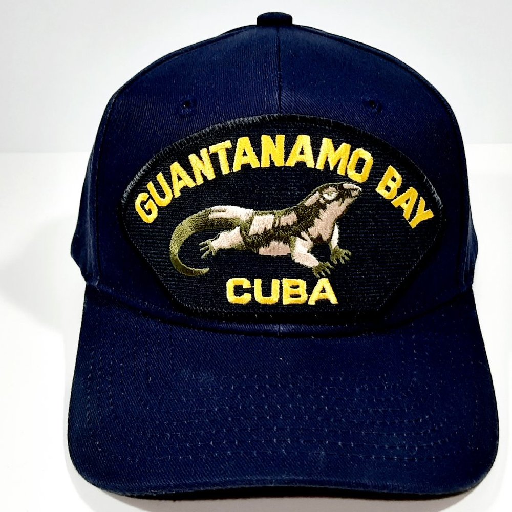 Cuba Guantanamo Bay Men's Cap Hat  Navy Blue Strap